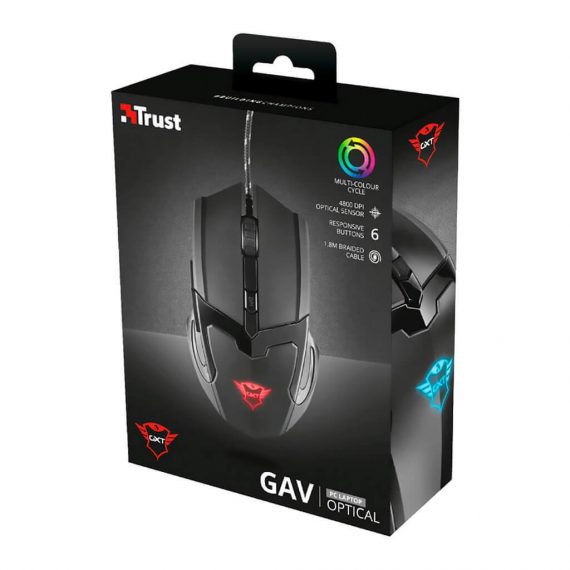 Trust GXT 101 GAV Gaming Mouse USB negro 21044