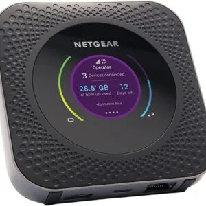 NETGEAR Nighthawk M1 4G LTE WiFi Mobile Hotspot (MR1100-100NAS) – Velocidad de hasta 1 Gbps, funciona mejor con AT&T y T-Mobile, conecta hasta 20 dispositivos, red inalámbrica segura en cualquier lugar