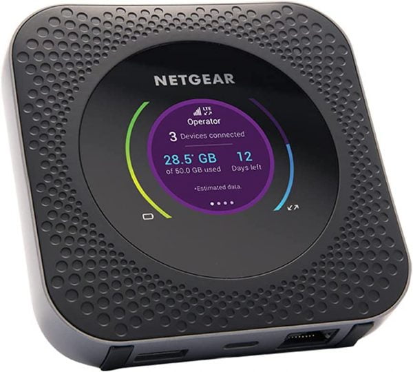 NETGEAR Nighthawk M1 4G LTE WiFi Mobile Hotspot (MR1100-100NAS) – Velocidad de hasta 1 Gbps, funciona mejor con AT&T y T-Mobile, conecta hasta 20 dispositivos, red inalámbrica segura en cualquier lugar