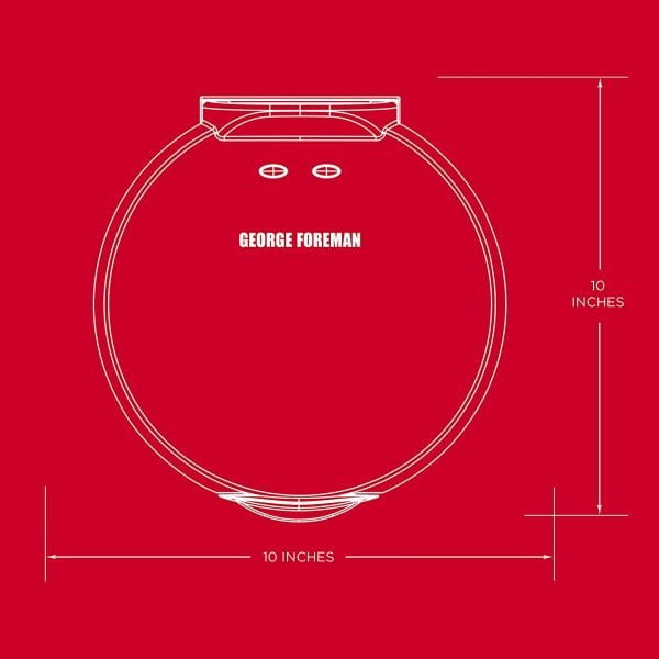 Fabricante eléctrico de Quesadilla George Foreman, Rojo, GFQ001