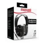 Maxell audífonos con micrófono st-2000 studio la full size headphones black cable 3.5mm negro