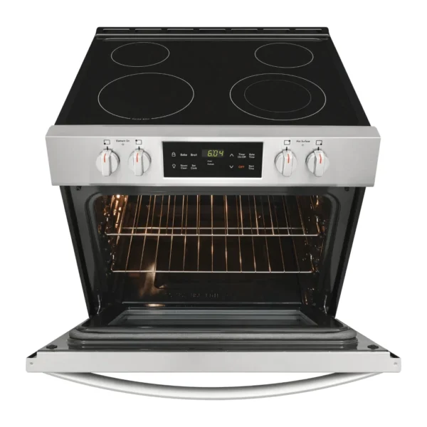 Frigidaire cocina electrica 30 vitroceramica 4 quemadores control frontal FFEH3051Vs