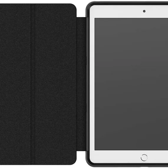 OTTERBOX SYMMETRY FOLIO SERIES - Funda para iPad de 7ª, 8ª y 9ª generación (pantalla de 10.2 pulgadas - versión 2019, 2020 y 2021) - Embalaje minorista - Tarde costera (transparente/negro/azul bLAzer)