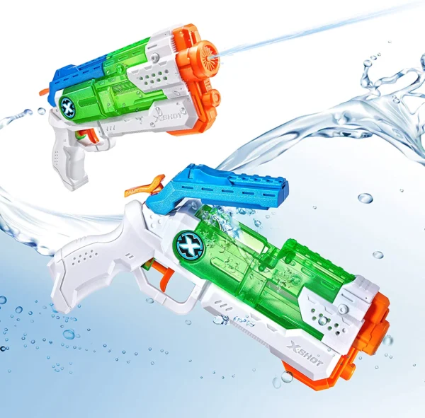 X-Shot Water Warfare Micro lanzador de agua de llenado rápido (paquete de 2) de ZURU con embalaje sin lucha, Watergun de verano, juguetes de agua XShot, 2 lanzadores en total, se llena con agua en solo 1 segundo (paquete de 2)