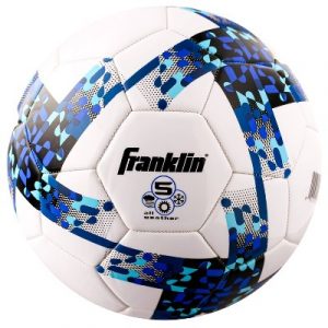 Franklin Sports - Balón de fútbol para todo tipo de clima, tamaño 5, color azul