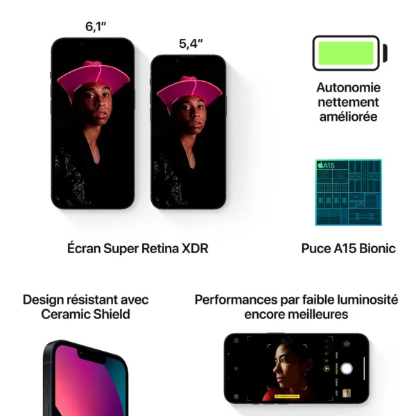 Telefono movil smartphone apple iphone 14 128gb blue sin cargador - sin  auriculares - a15 bionic - 12mpx - 6.1pulgadas xdr - 5g