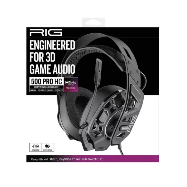 Auriculares para juegos con cable competitivos RIG 500 Pro HC para Xbox Series X|S/Xbox One/PlayStation 4/5/Nintendo Switch/PC - Negro