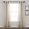 Juego de 2 paneles de cortina transparente para ventana con ojales y textura de granja - Lush Décor