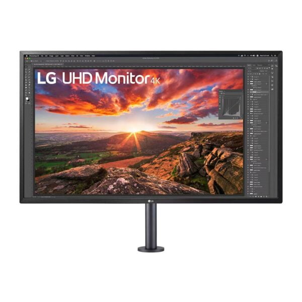 LG 32UK580-B - Monitor 4K UHD LG Ergo™ (Panel IPS: 3840 x 2160p, 16:9, 300cd/m², 3000:1, DCI-P3 >95%, 60Hz); Tecnología AMD FreeSync™, SuperResolution+; Tecnología BlackStabilizer; Dynamic Action Sync (DAS) ; marcos ultrafinos