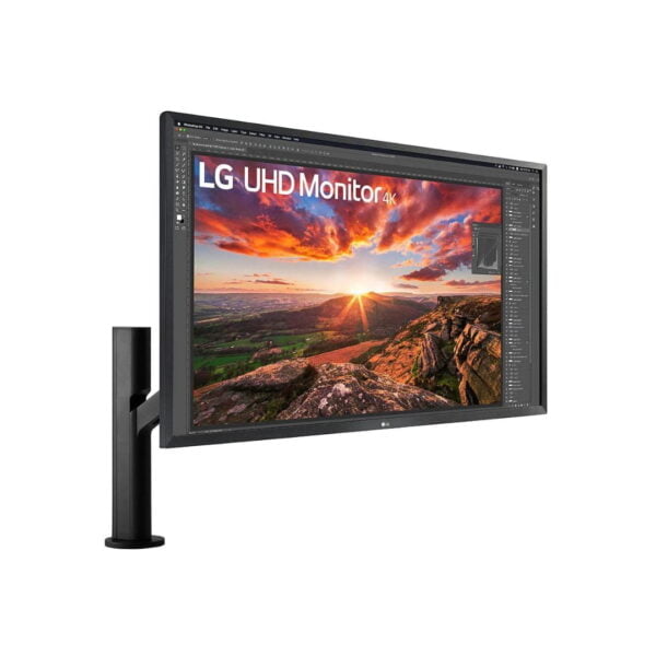 LG 32UK580-B - Monitor 4K UHD LG Ergo™ (Panel IPS: 3840 x 2160p, 16:9, 300cd/m², 3000:1, DCI-P3 >95%, 60Hz); Tecnología AMD FreeSync™, SuperResolution+; Tecnología BlackStabilizer; Dynamic Action Sync (DAS) ; marcos ultrafinos