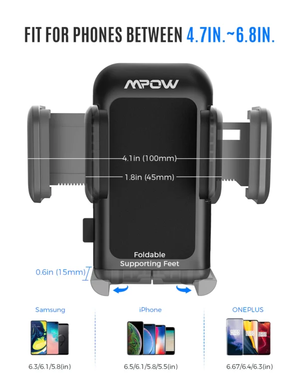 Montura de teléfono para automóvil con ranura para CD Mpow 051B (sin el logotipo de mpow)