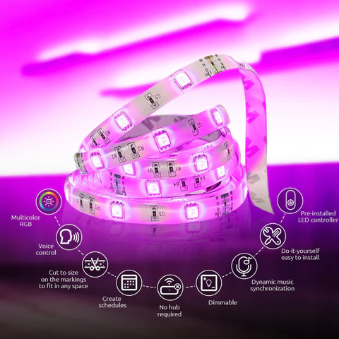 Kit de Tira Inteligente de Luz LED con Wi-Fi (NHB-S611)