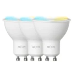 Bombillo Inteligente Wi-Fi LED GU10, Luz Blanca, Pack 3 Unidades