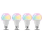 Bombillo Inteligente Wi-Fi LED C110, Multicolor, Pack 4 Unidades