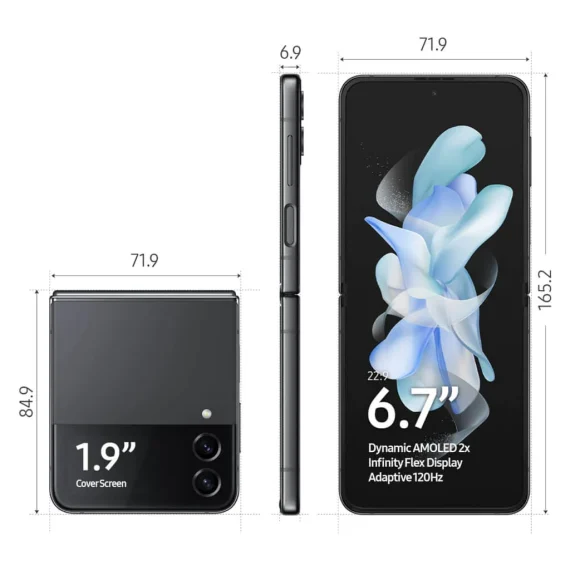 Samsung telefono celular Galaxy SM-F721 Zflip 4 8gb SM-F721BLBKGTO