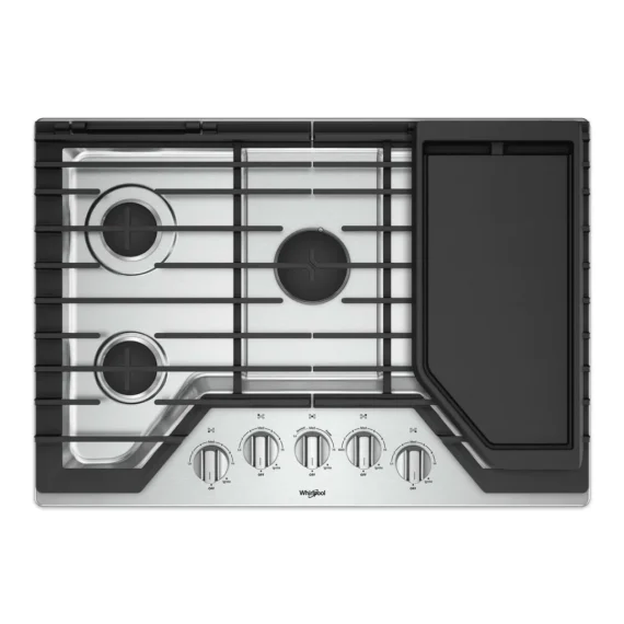 Plantilla de Gas Empotrable 30" 5 Quemadores, WCG97US0HS