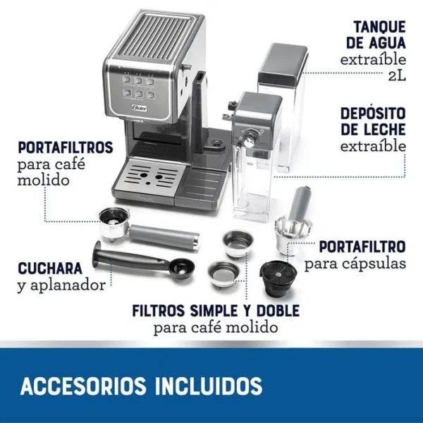 Cafetera Oster® PrimaLatte™ Touch BVSTEM6801M