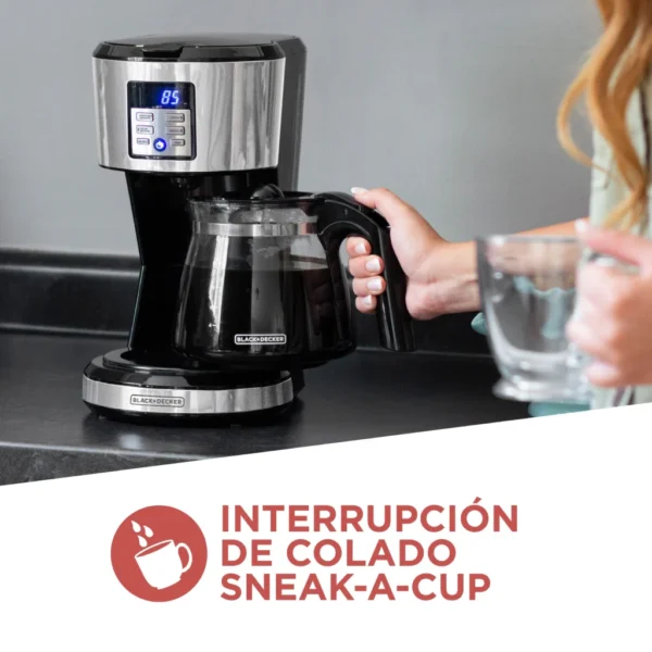 Black + Decker cafetera 12 tazas inox digital CM1331S-LA
